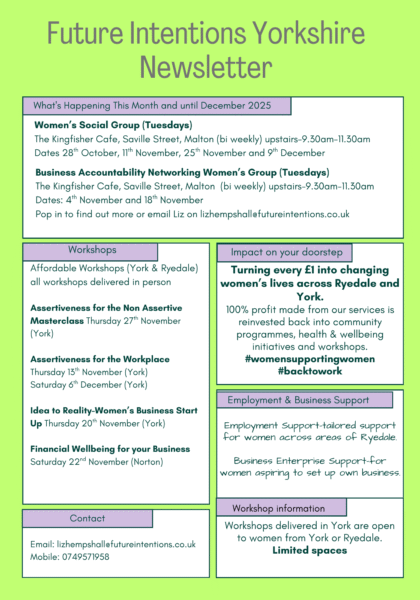 Social group The Kingfisher Cafe (bi weekly) upstairs 9.30-11.30am Dates 28th October, 11th November, 25th November and 9th December